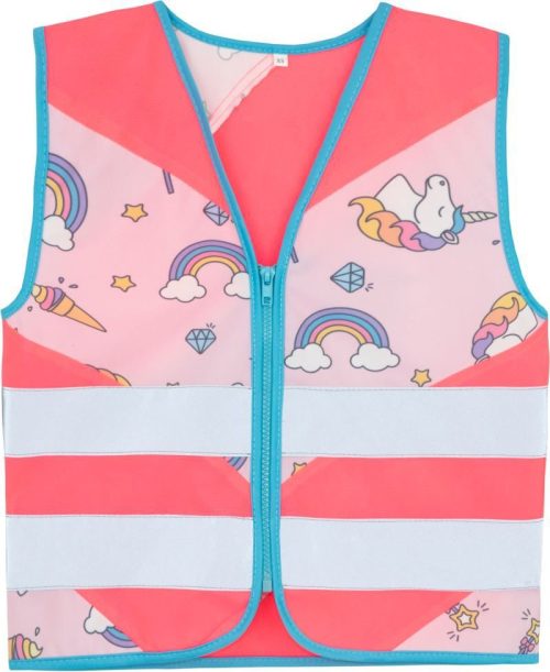 Kinder Warnweste ACTION – Korntex in Neon Pink/Unicorn