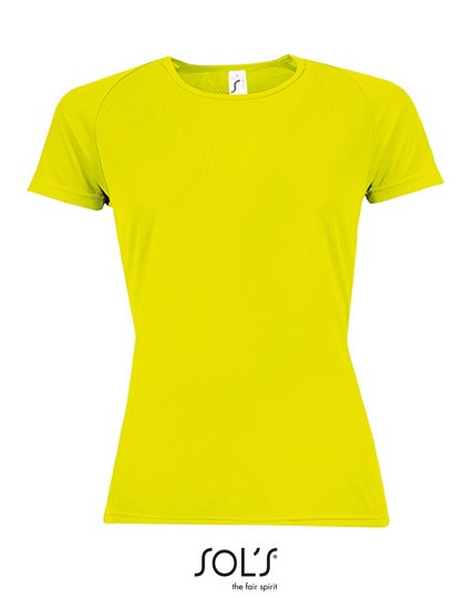 Women´s Raglan Sleeves T Sporty – SOL´S in Neon Yellow