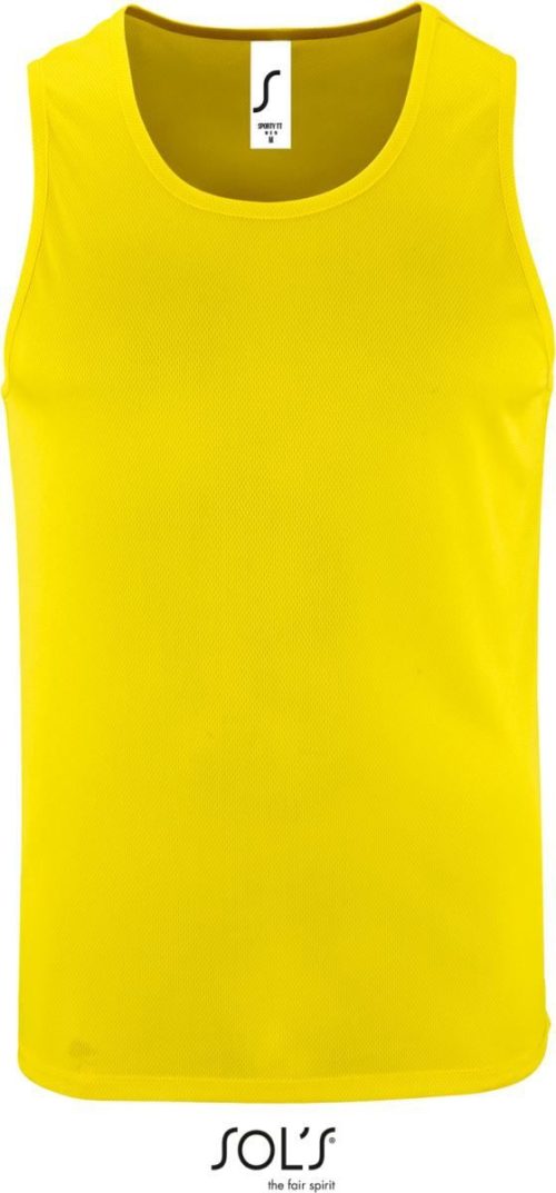 Herren Sport Shirt ärmellos Sporty TT Men – SOL'S in Neon Yellow