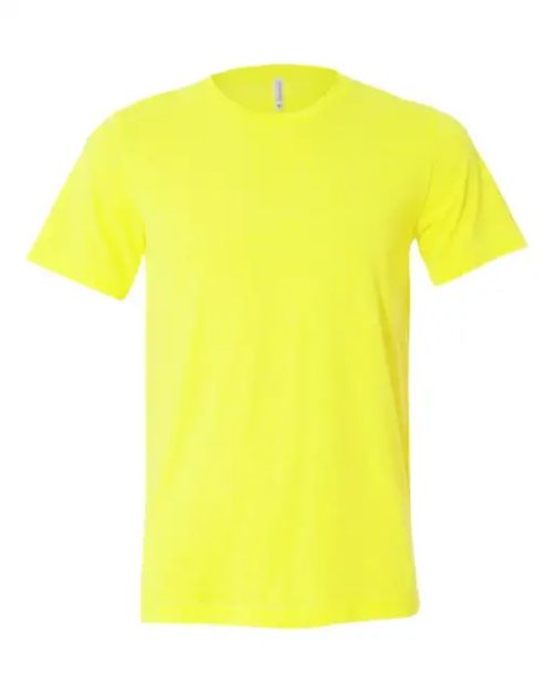 Unisex Poly-Cotton Short Sleeve Tee – Bella in Neon Yellow