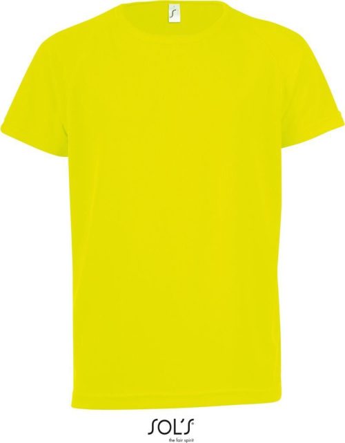 Kinder Raglan Sport Shirt Sporty Kids – SOL'S in Neon Yellow