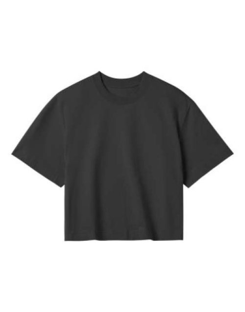 Womens Crop Top – True Blanks in Off Black