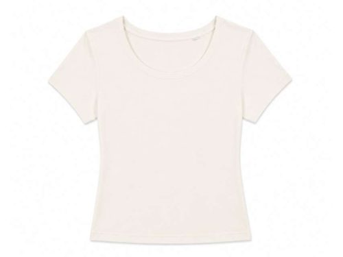 Womens Fitted Crop Top – True Blanks in Off White