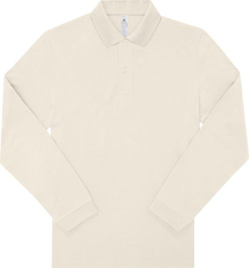 Piqué Polo langarm My Polo 180 LSL – B&C in Off White