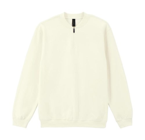 Softstyle® Midweight Adult Fleece 1/4 Zip Sweatshirt – Gildan in Off White