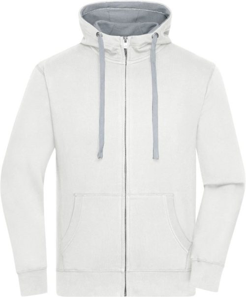 Herren Kapuzen Sweatjacke "Lifestyle" JN 963 – Daiber in Off White/Grey Heather
