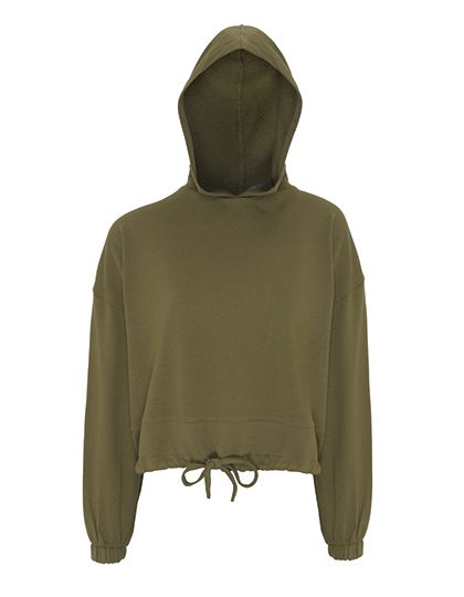 Women´s Cropped Oversize Hoodie – TriDri® in Olive