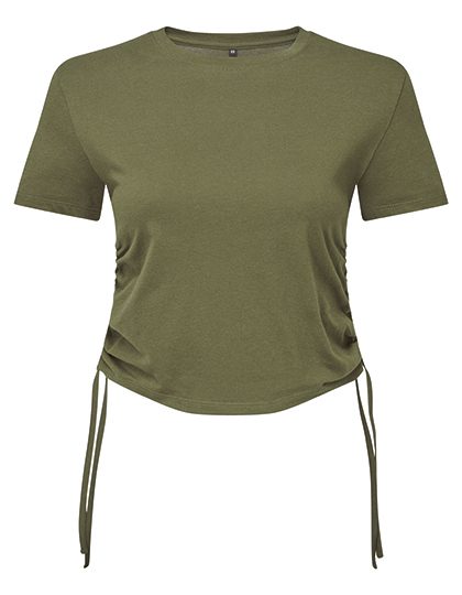 Women´s Ruched Crop Top – TriDri® in Olive