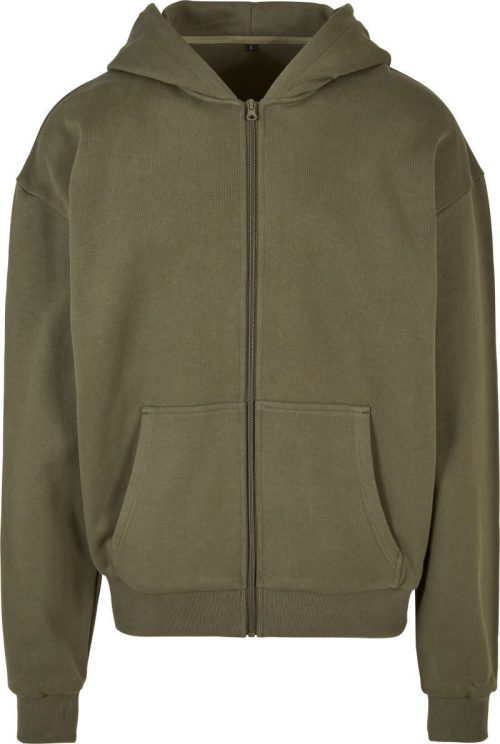 Schwere Kapuzen Sweatjacke "Ultra Heavy" BY 192 – Build your Brand in Olive