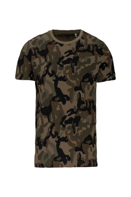 Men's Short-Sleeved Camo T-Shirt – Kariban in Olive Camouflage