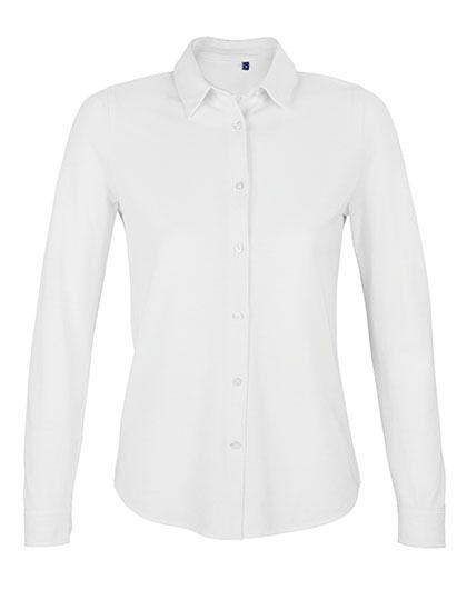 Women´s Cotton Pique Shirt Basile – NEOBLU in Optic White