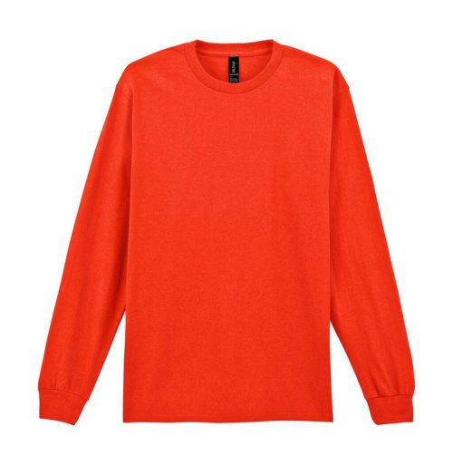Ultra Cotton™ Long Sleeve T-Shirt – Gildan in Orange