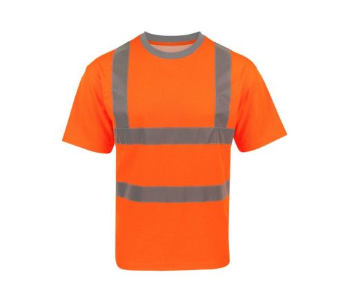 Heavy Duty Polycotton Hi-Vis T-Shirt Barcelona – Korntex in Orange