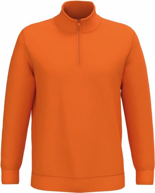 Sweater mit 1/4 Zip K 478 – Kariban in Orange