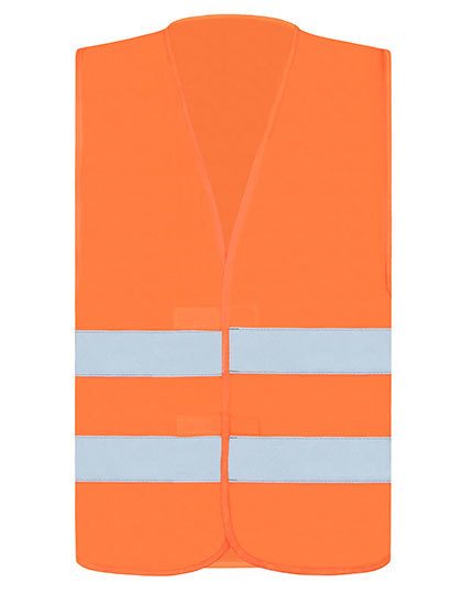 Basic Safety Vest For Print "karlsruhe" - 2 Velcro – Korntex in Orange