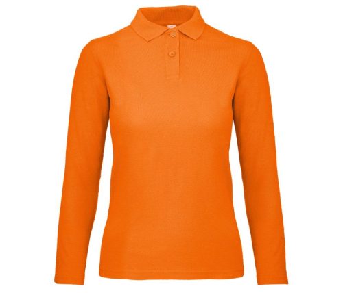 ID.001 Ladies' long-sleeved polo shirt PWI13 – B&C in Orange