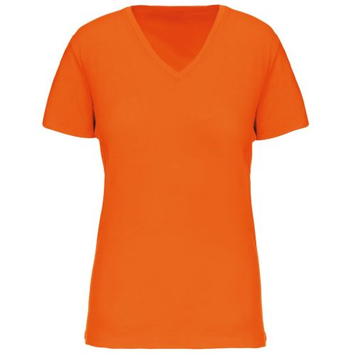 Damen-T-Shirt BIO150 IC mit V-Ausschnitt K3029IC – Kariban in Orange