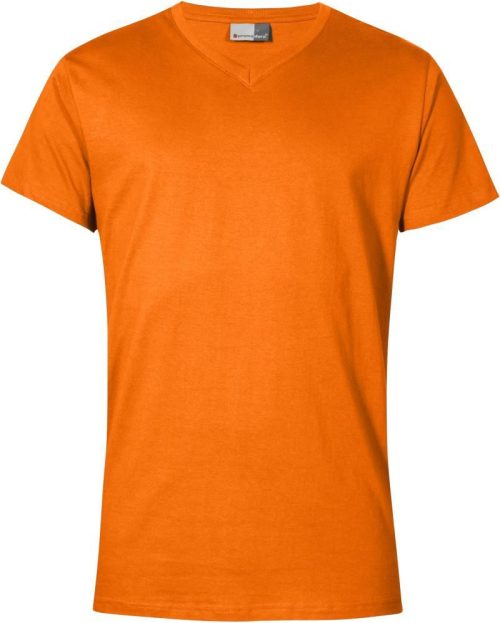 Herren Premium V-Ausschnitt T-Shirt 3025 – Promodoro in Orange