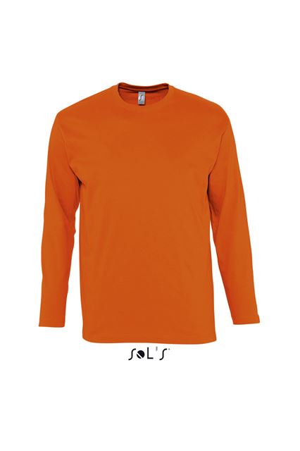 Sol's Monarch - Men's Round Collar Long Sleeve T-Shirt – SOL'S in Orange