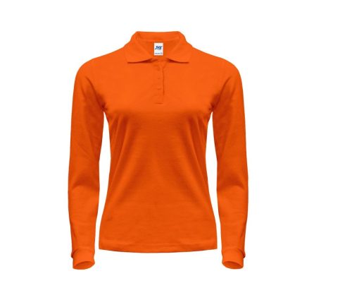 Lady Regular Long Sleeve Polo POPL200LS – JHK in Orange