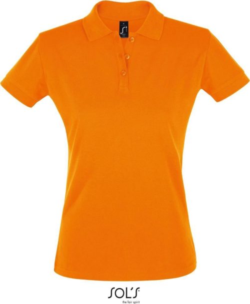 Damen Piqué Polo Perfect Women – SOL'S in Orange