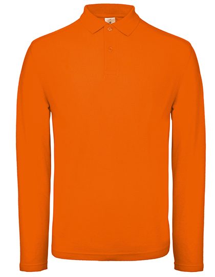 Men´s Long Sleeve Polo ID.001 – B&C BE INSPIRED in Orange