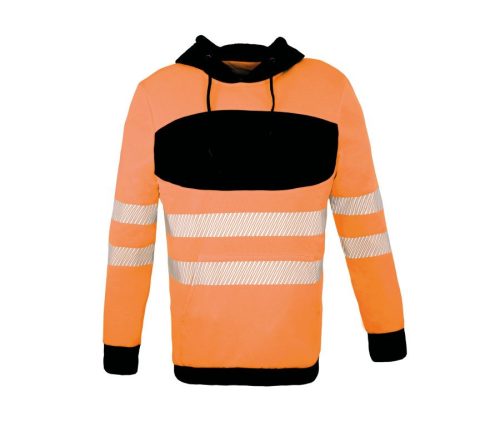 EOS Hi-Vis Workwear Hoody With Printing Area – Korntex in Orange / Black