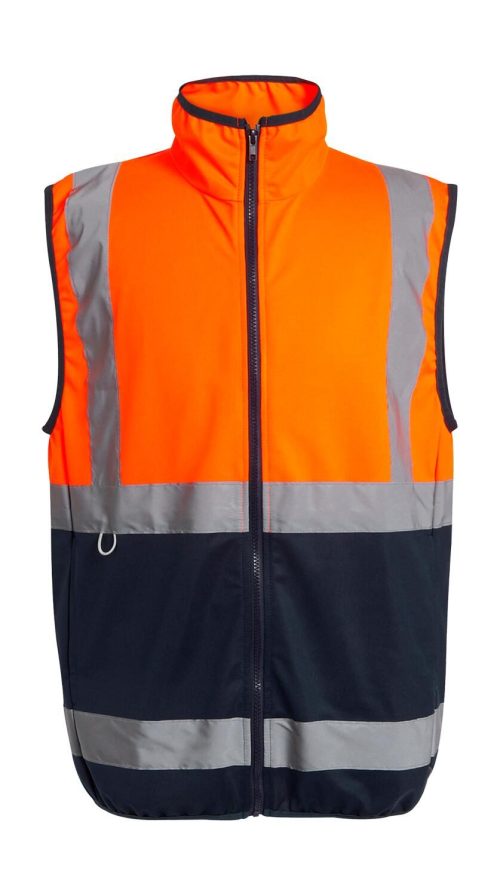 Pro Hi-Vis Full Zip Gilet TRS257 – Regatta High Visibility in Orange/Navy