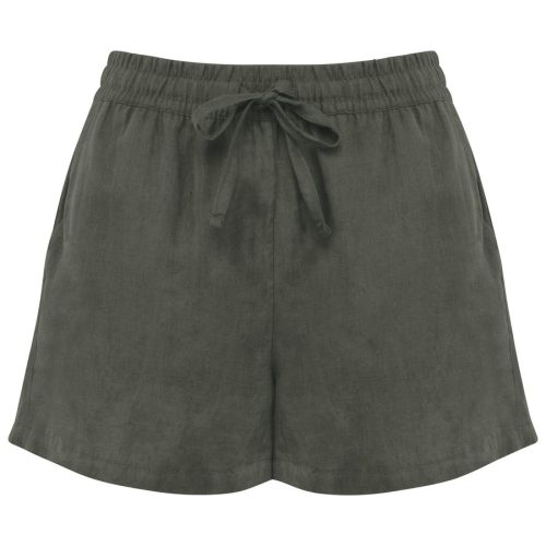 Leinenshorts für Damen SP723 – Spasso in Organic Khaki