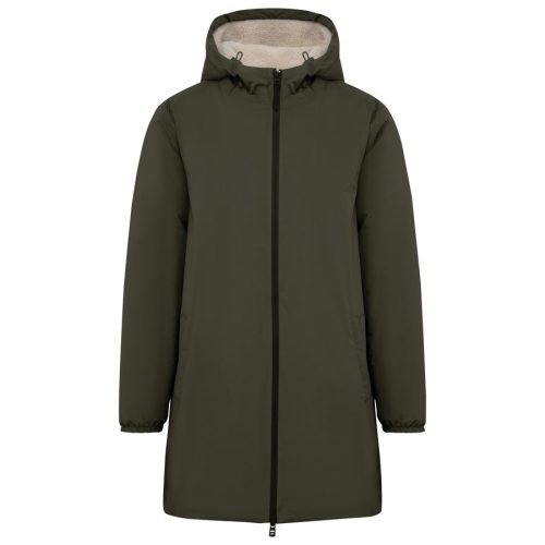 Unisex Sherpa-Lined Waterproof Jacket – Native Spirit in Organic Khaki