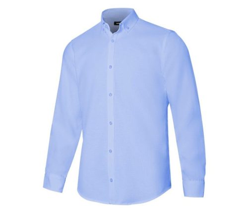 Men's Long-Sleeve Stretch Oxford Shirt 405004S – Velilla in Oxford Blue
