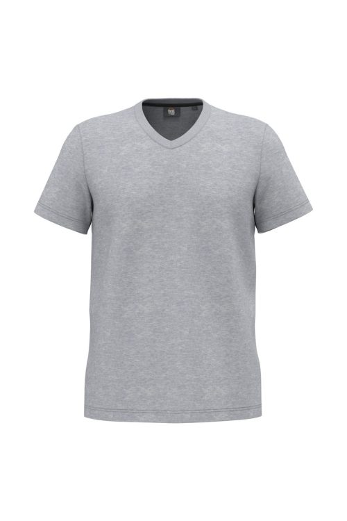 Antibakterielles, T-Shirt mit V-Ausschnitt für Herren WK316 – WK in Oxford Grey