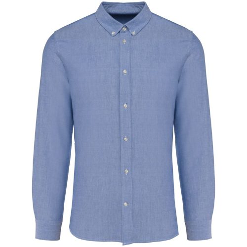 Oxford-Herrenhemd mit langen Ärmeln PK503 – Kariban Premium in Oxford Light Royal Blue
