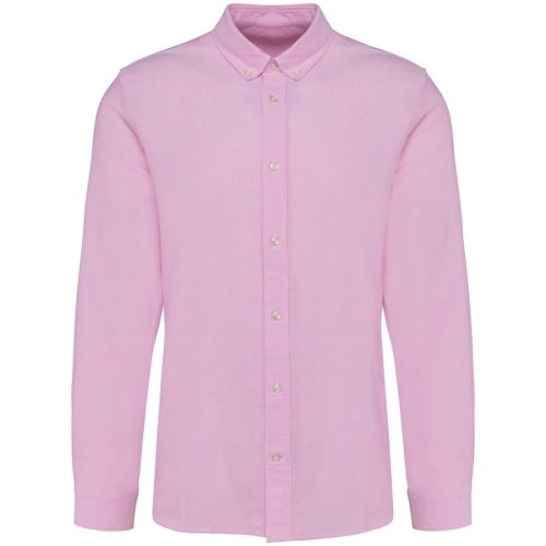 Oxford-Herrenhemd mit langen Ärmeln PK503 – Kariban Premium in Oxford Pink
