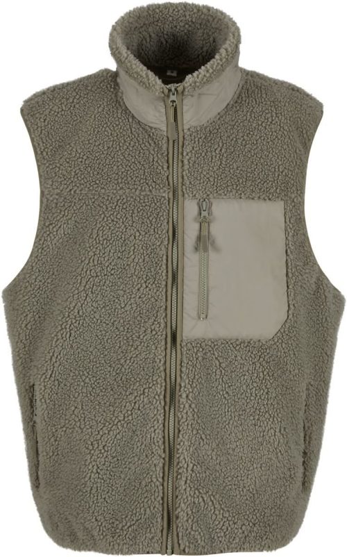 Unisex Fleece Bodywarmer "Bonded Sherpa " BY 407 – Build your Brand in Pale Olive