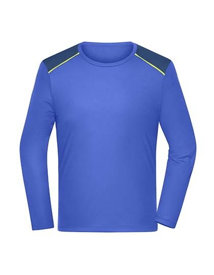 Men´s Running Shirt Longsleeve – Daiber in Peacock Blue