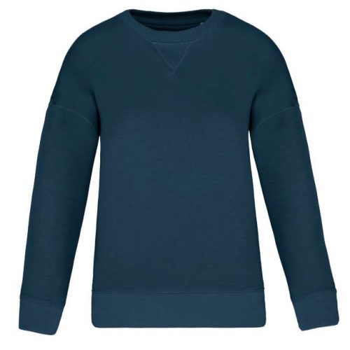Ladies’ Drop-Shoulder Sweatshirt – Native Spirit in Peacock Blue