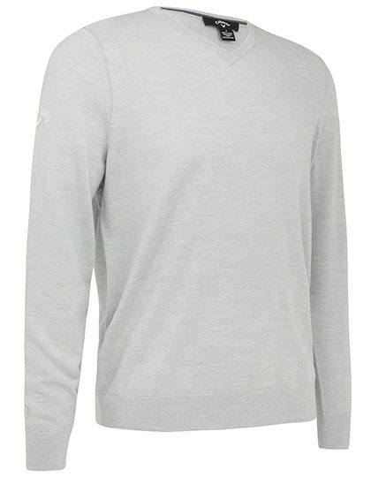 Men´s V-Neck Merino Sweater – Callaway in Pearl Blue