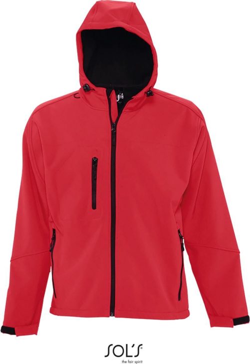 Herren Kapuzen 3-Lagen Softshell Jacke Replay Men – SOL'S in Pepper Red