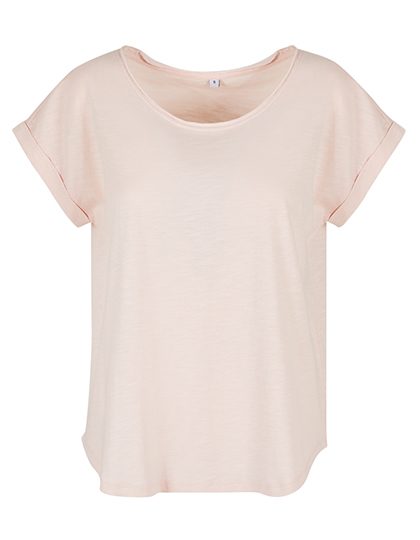 Damen Slub T-Shirt BY 036 – Build your Brand in Pink