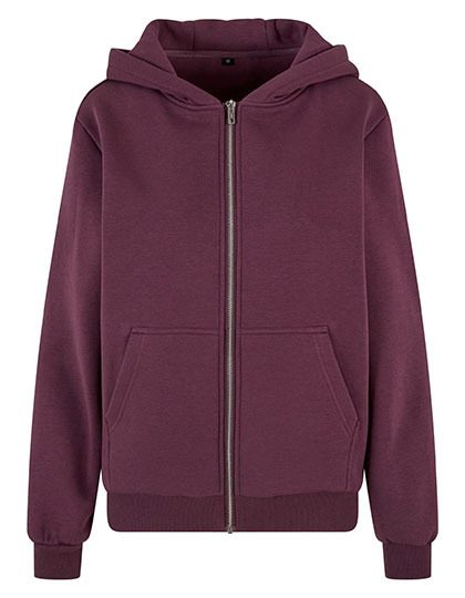 Schwere Damen Kapuzen Sweatjacke "Fluffy" BY 290 – Build your Brand in Plum Purple