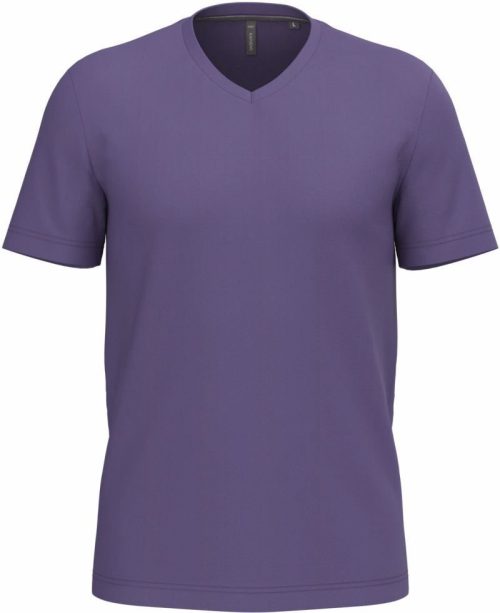 Herren V-Ausschnitt T-Shirt K 357 – Kariban in Purple