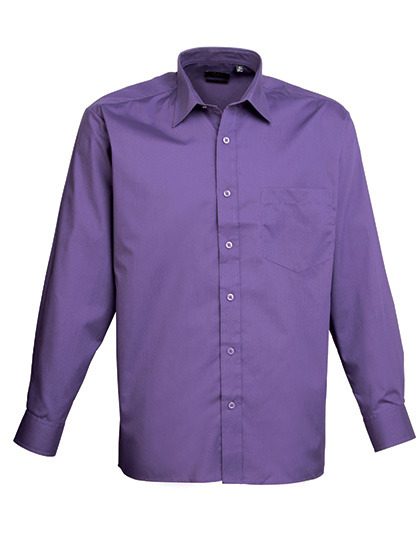 Men´s Poplin Long Sleeve Shirt – Premier Workwear in Purple