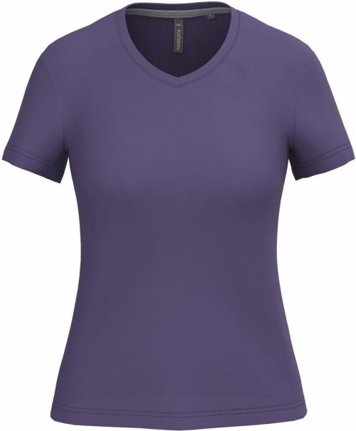 Damen V-Ausschnitt T-Shirt K 381 – Kariban in Purple