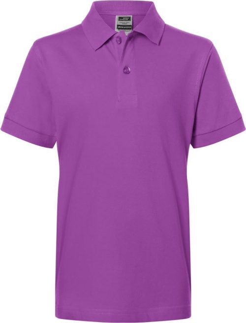 Kinder Piqué Polo JN 70K – Daiber in Purple