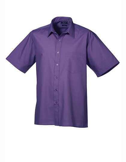 Men´s Poplin Short Sleeve Shirt – Premier Workwear in Purple