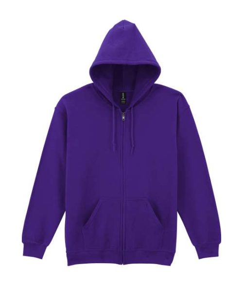 Heavy Blend™ Adult Full Zip Hooded Sweatshirt – Gildan in Purple