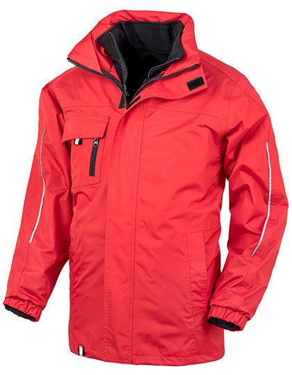 3-in-1 Transit Jacket With Printable Softshell Inner – Result Core in Red