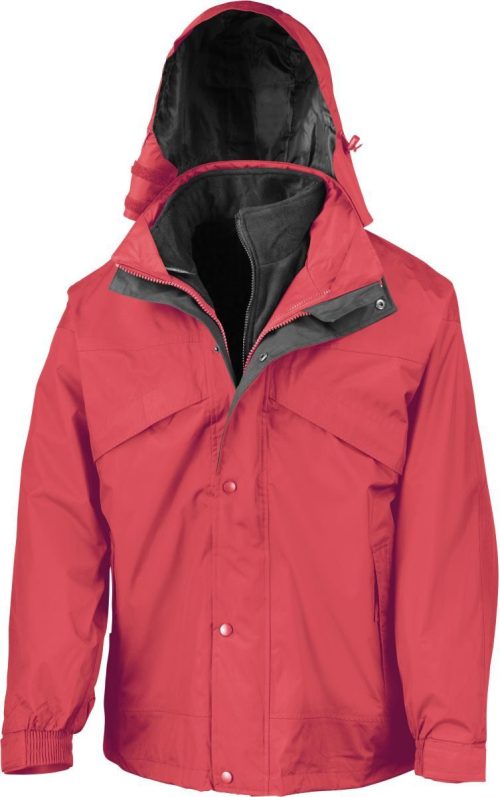 3-in-1 "Zip & Clip" Jacke R 068X – Result in Red