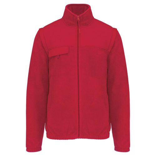 Fleecejacke mit abnehmbaren Ärmeln Herren WK9105 – WK in Red